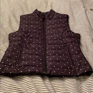 Black and white polka dot vest women’s small.